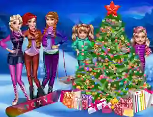 Spēle Princesses Christmas tree online