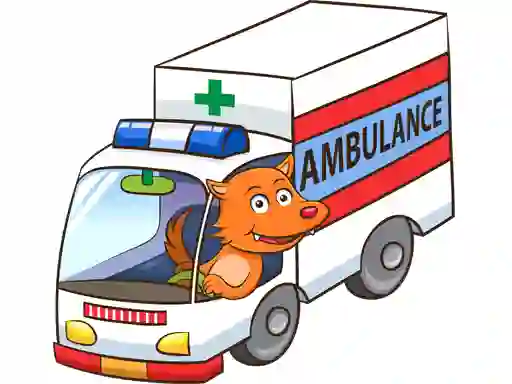 Spēle Cartoon Ambulance Puzzle online