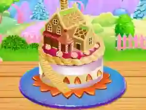 Spēle Doll House Cake Cooking online