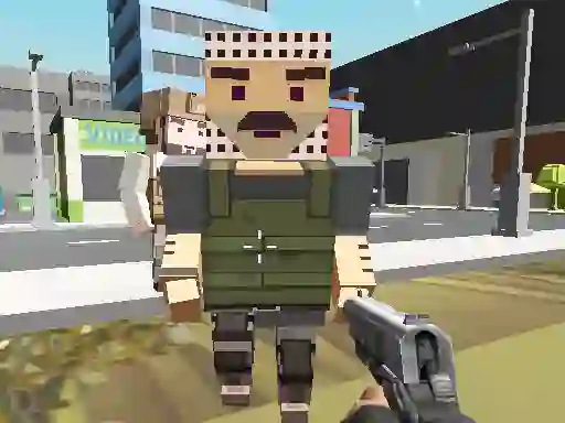 Spēle Block Pixel Cop: Gun Craft In Robbers World online