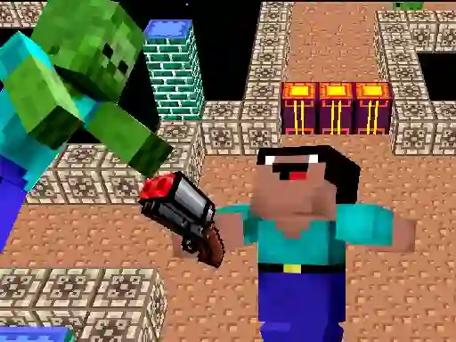 Spēle Space Adventure: Noobiks Battle vs Zombies online