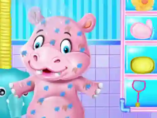 Spēle Baby Hippo Bath Time online