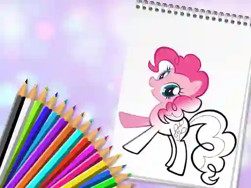 Spēle Cute Pony Coloring Book online