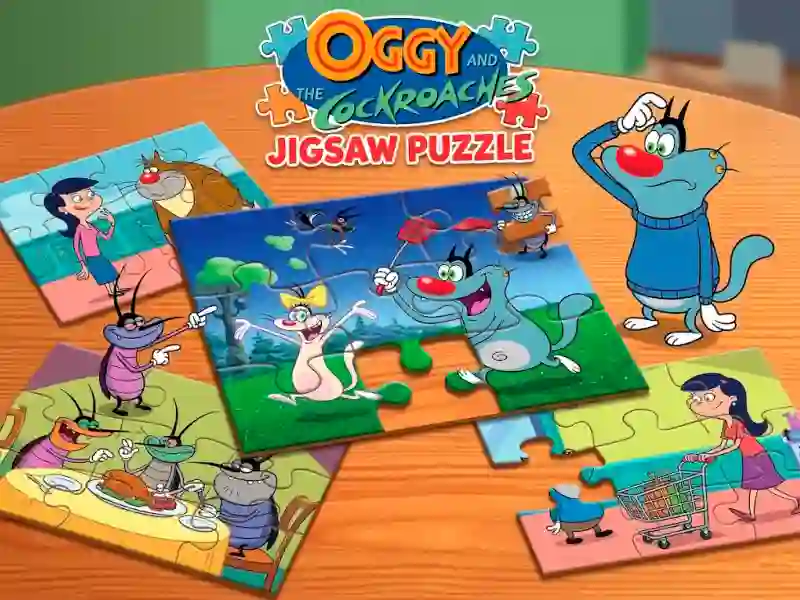 Spēle Oggy and the Cockroaches Jigsaw Puzzle online