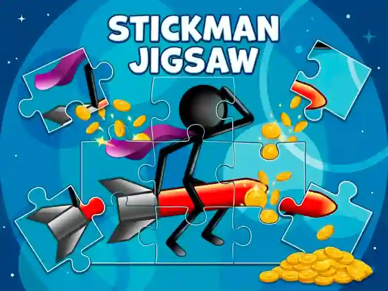 Spēle Stickman Jigsaw online