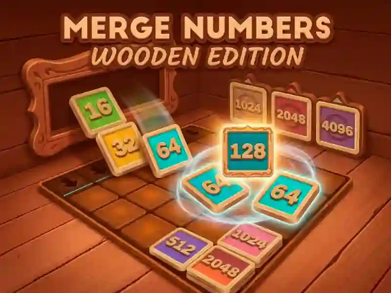 Spēle Merge Numbers Wooden Edition online