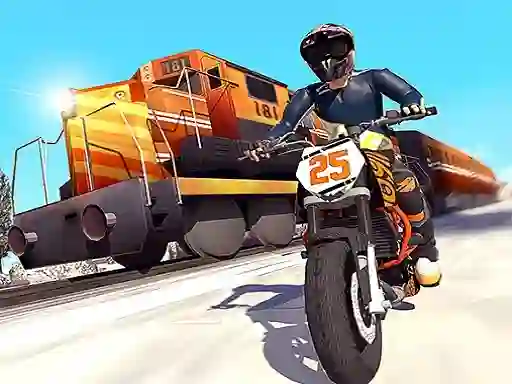Spēle Trail Bike vs Train Race online