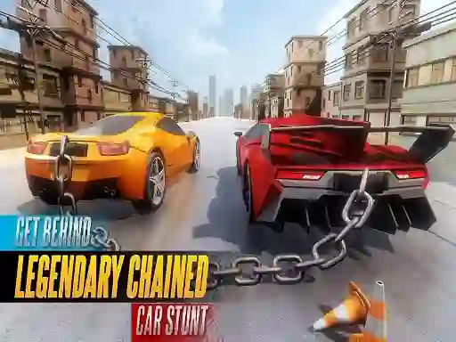 Spēle Chained Car Stunts Race Mega Ramp online