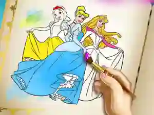Spēle Princesses Coloring Book online