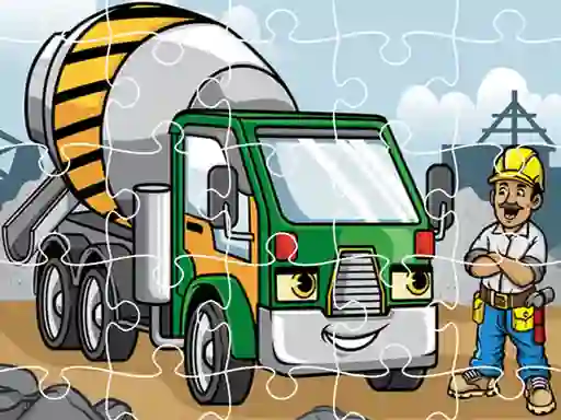 Spēle Construction Trucks Jigsaw online