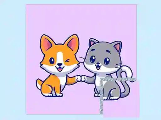 Spēle Cats and Dogs Puzzle online