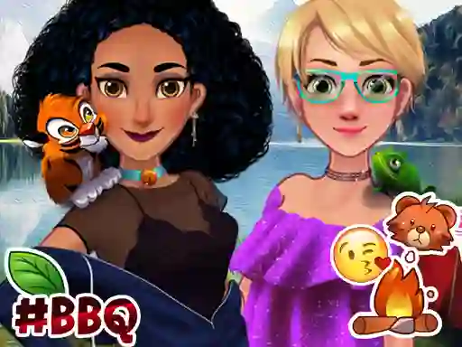 Spēle Jasmine & Rapunzel on Camping online