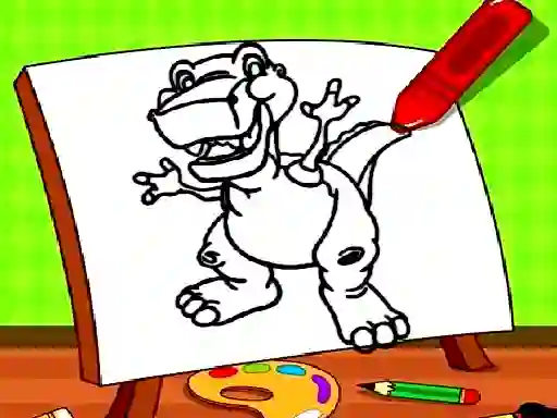 Spēle Easy Kids Coloring Dinosaur online