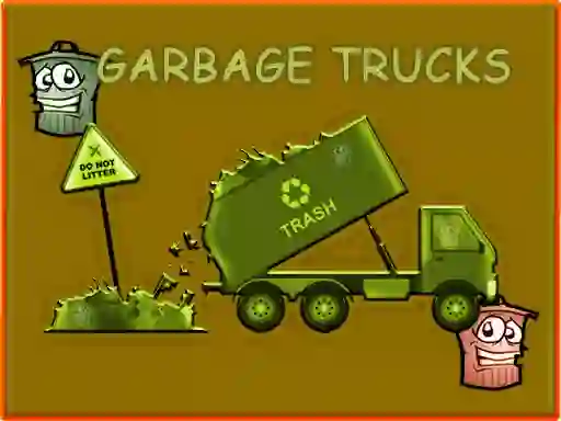 Spēle Garbage Trucks Hidden Trash Can online