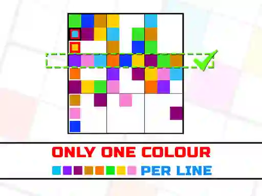 Spēle Only one color per line online
