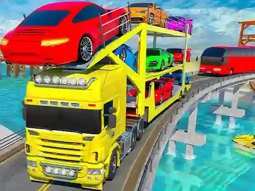 Spēle Crazy Mega Car Transport Truck Game online