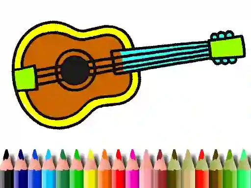 Spēle Back To School: Music Instrument Coloring Book online