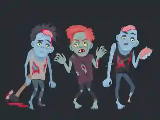Spēle Zombies and Skeletons Coloring online