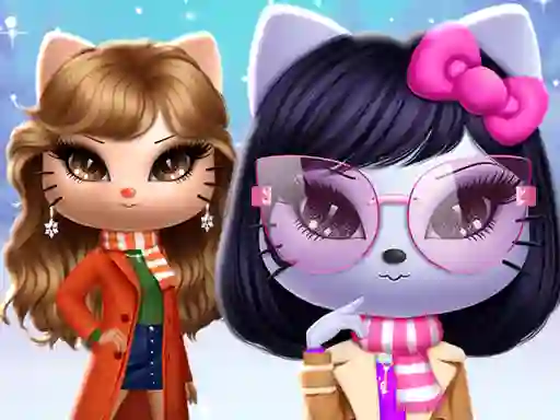 Spēle Kitty Squad Winter Dress Up online
