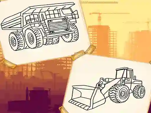 Spēle Construction Trucks Coloring online