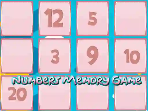 Spēle Memory Game With Numbers online