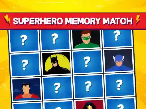 Spēle Superhero Memory Match online