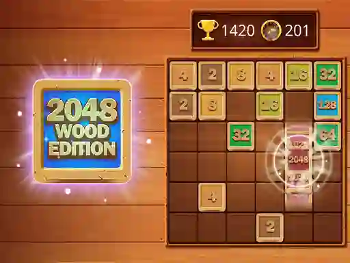 Spēle 2048 Wooden Edition online