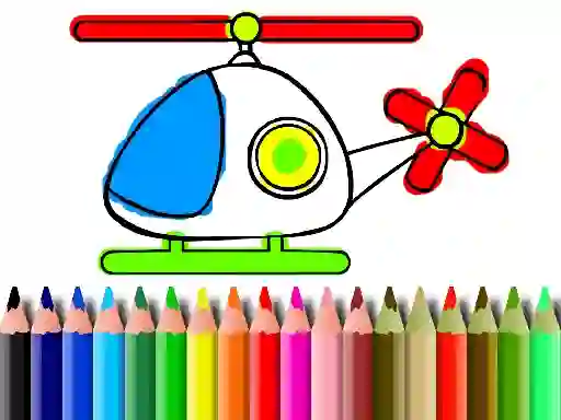 Spēle Back To School Helicopter Coloring online