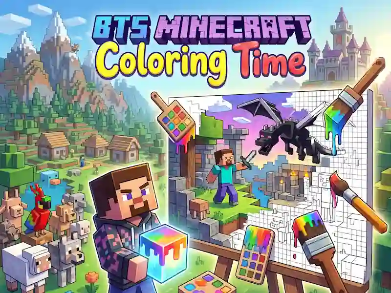 Spēle BTS Minecraft Coloring Time online