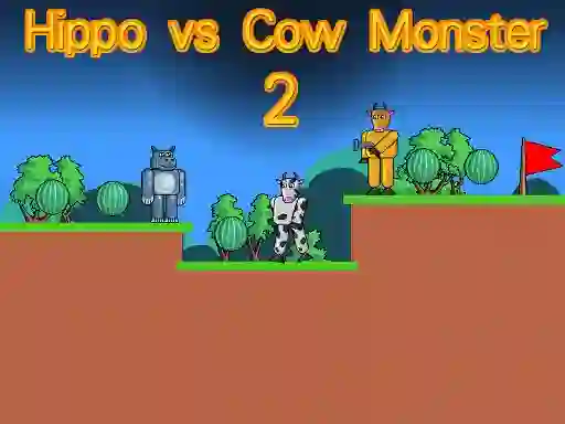 Spēle Hippo vs Cow Monster 2 online