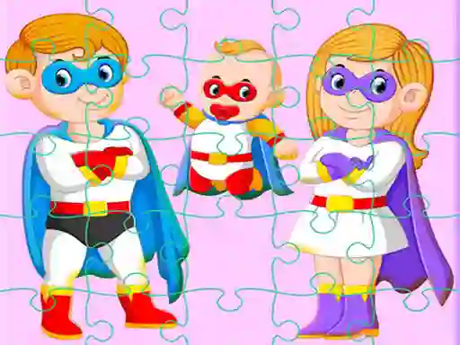 Spēle Super Hero Family Jigsaw online