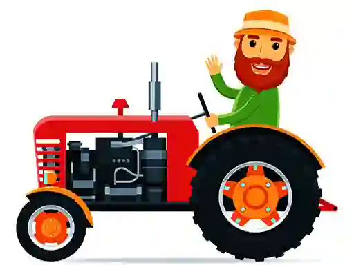 Spēle Cartoon Farm Traktors online