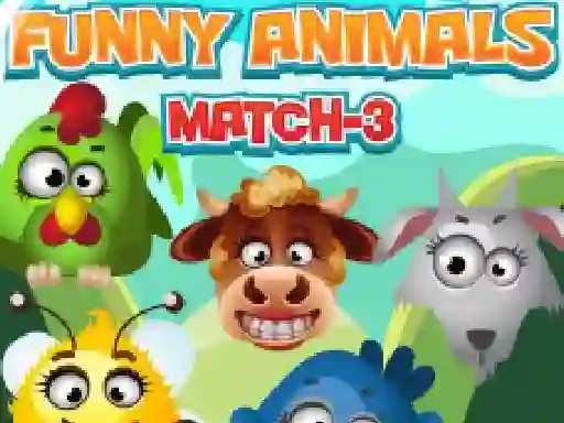 Spēle Funny Animals Match 3 online