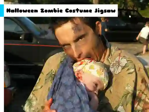 Spēle Halloween Zombie Costume Jigsaw online