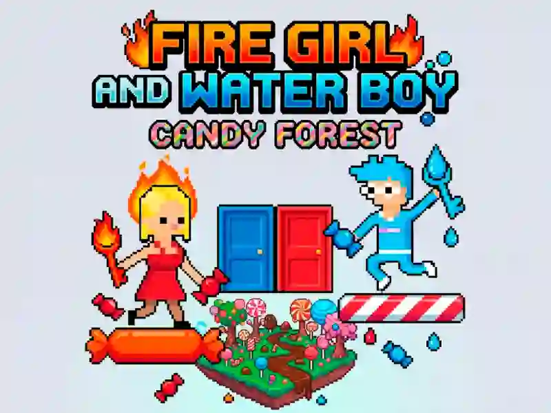 Spēle Fire Girl and Water Boy Candy Forest online