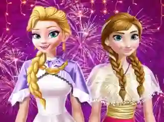 Spēle Ellie and Annie New Year Eve Party online