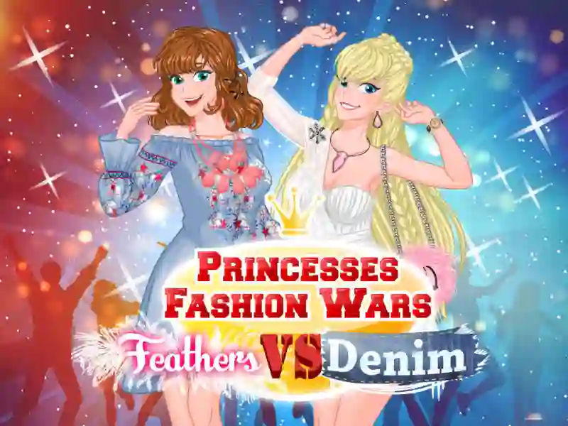 Spēle Princesses Fashion Wars Feathers VS Denim online