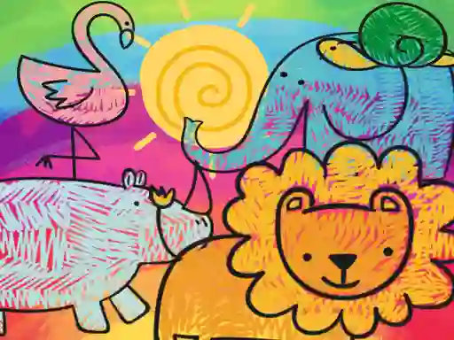 Spēle Little Animals Coloring online