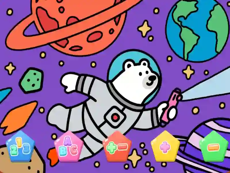 Spēle Color By Code Space Bear online