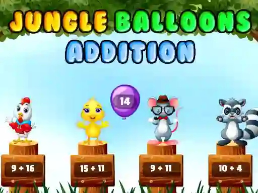 Spēle Jungle Balloons Addition online
