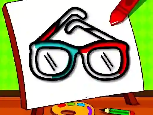 Spēle Easy Kids Coloring Glasses online