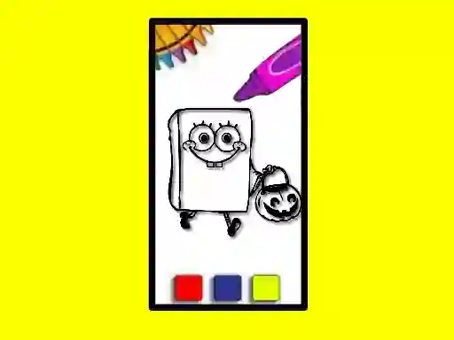 Spēle SpobgeBob Halloween Coloring Book online