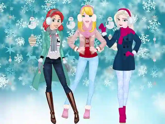 Spēle Princesses Winter Spree online