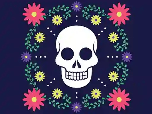 Spēle Colorful Skull Jigsaw online