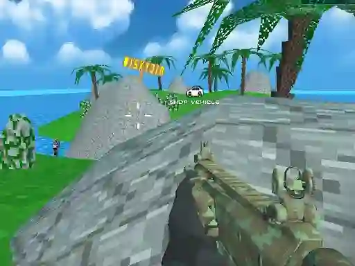 Spēle Blocky Combat SWAT Desert Storm Zombie online
