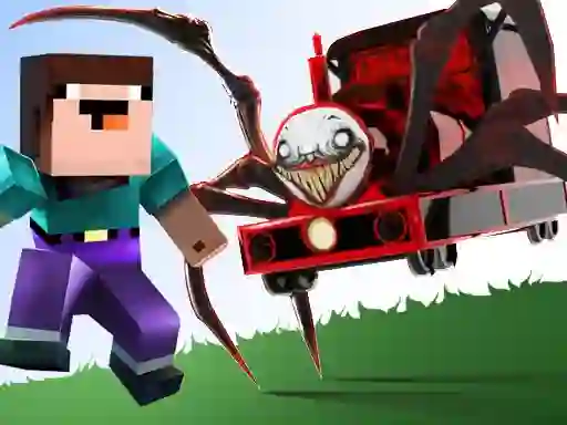 Spēle Noob vs Spider Train online
