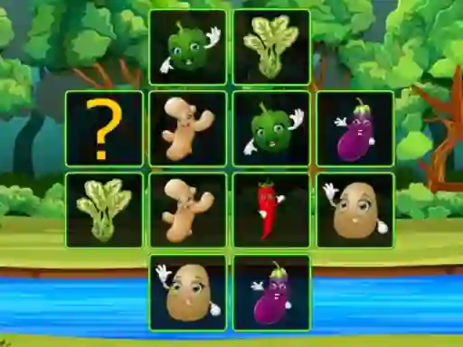 Spēle Vegetable Cards Match online