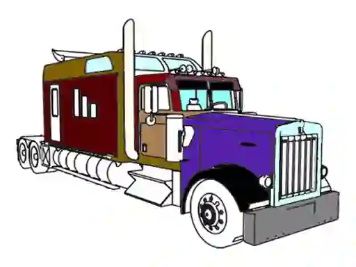 Spēle American Trucks Coloring online