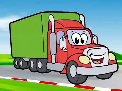 Spēle Happy Trucks Coloring online