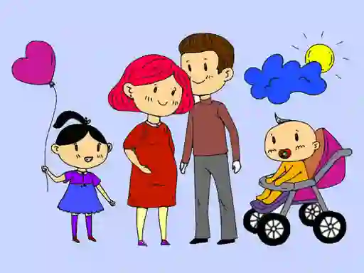 Spēle Happy Family Coloring Book online